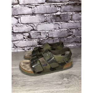 Birkenstock Milano Army Green Leather Ankle Strap Sandals Women’s Sz 37EU/6M US